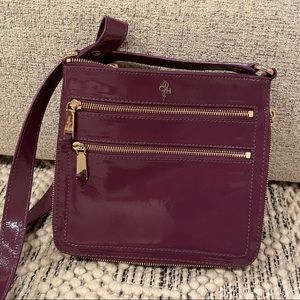 Cole Haan plum color patent leather crossbody bag